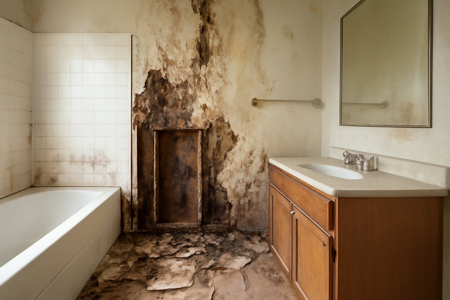 Bathroom Water Damage Restoration in Clute, TX
