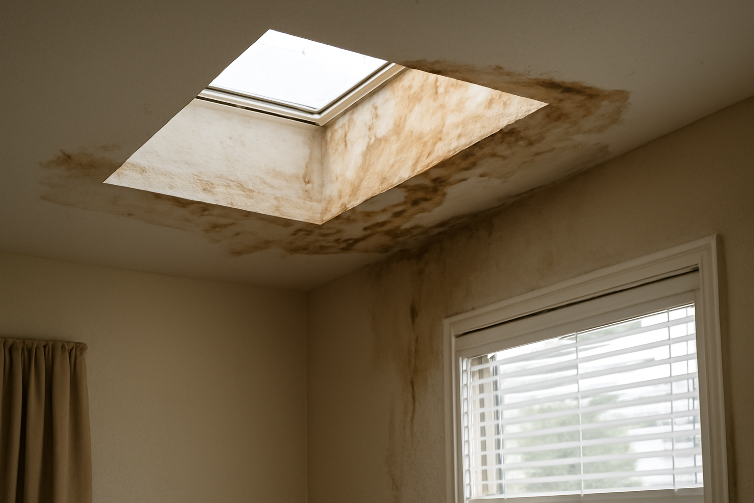 Skylight Leak Water Removal in Dayton, TX